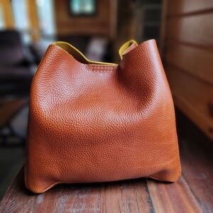 Portland Leather Butterfly Bag In SIENNA